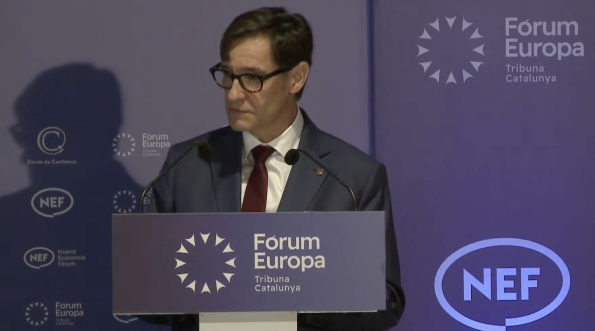 Salvador Illa al Fórum Europa. Tribuna Catalunya de Nueva Economía Forum