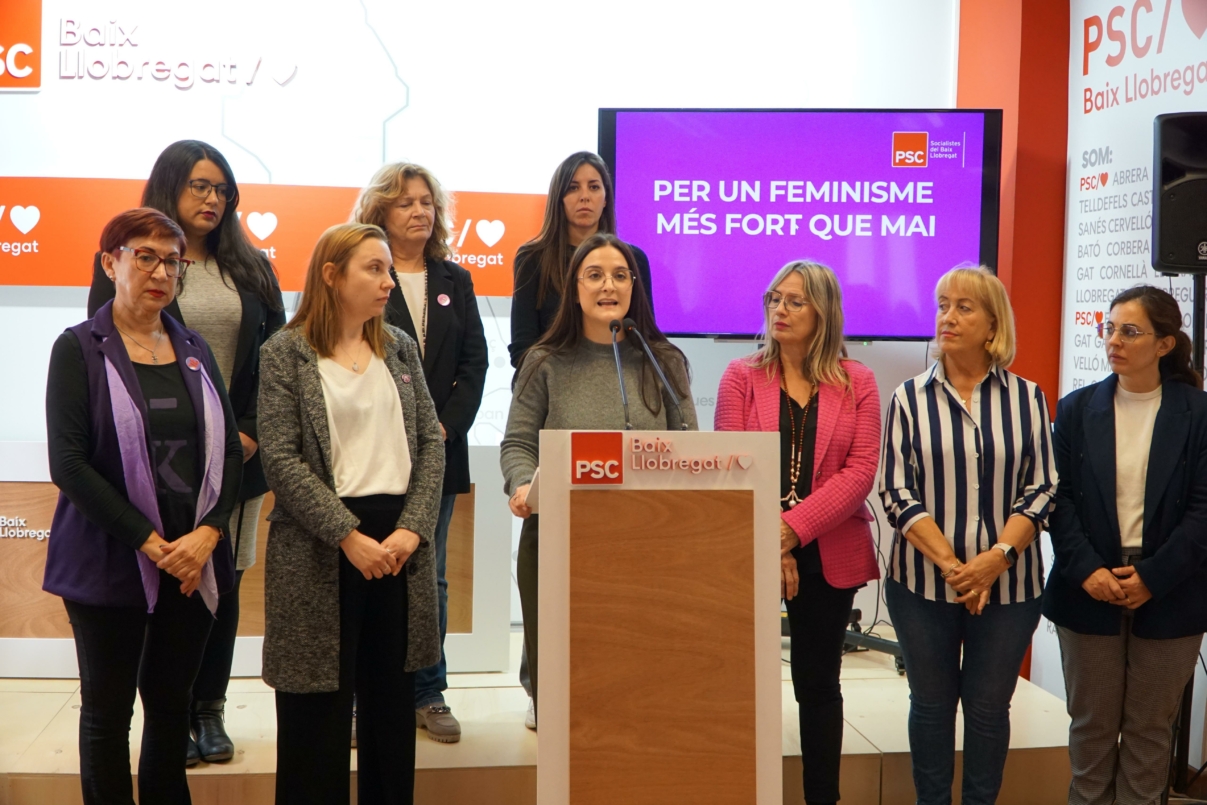 Nadia Cano, juntament amb les regidores socialistes d'Igualtat del Baix Llobregat