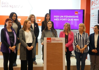 Nadia Cano, juntament amb les regidores socialistes d'Igualtat del Baix Llobregat